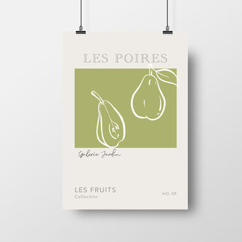 Abstract Pears Illustration Kitchen Art Poster, 5 of 7
