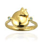 Personalised Cat Ring With Topaz, thumbnail 5 of 9