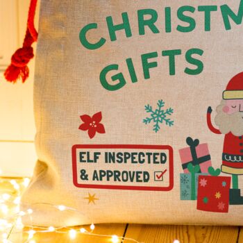 Mr And Mrs Santa Claus Personalised Christmas Sack, 2 of 4