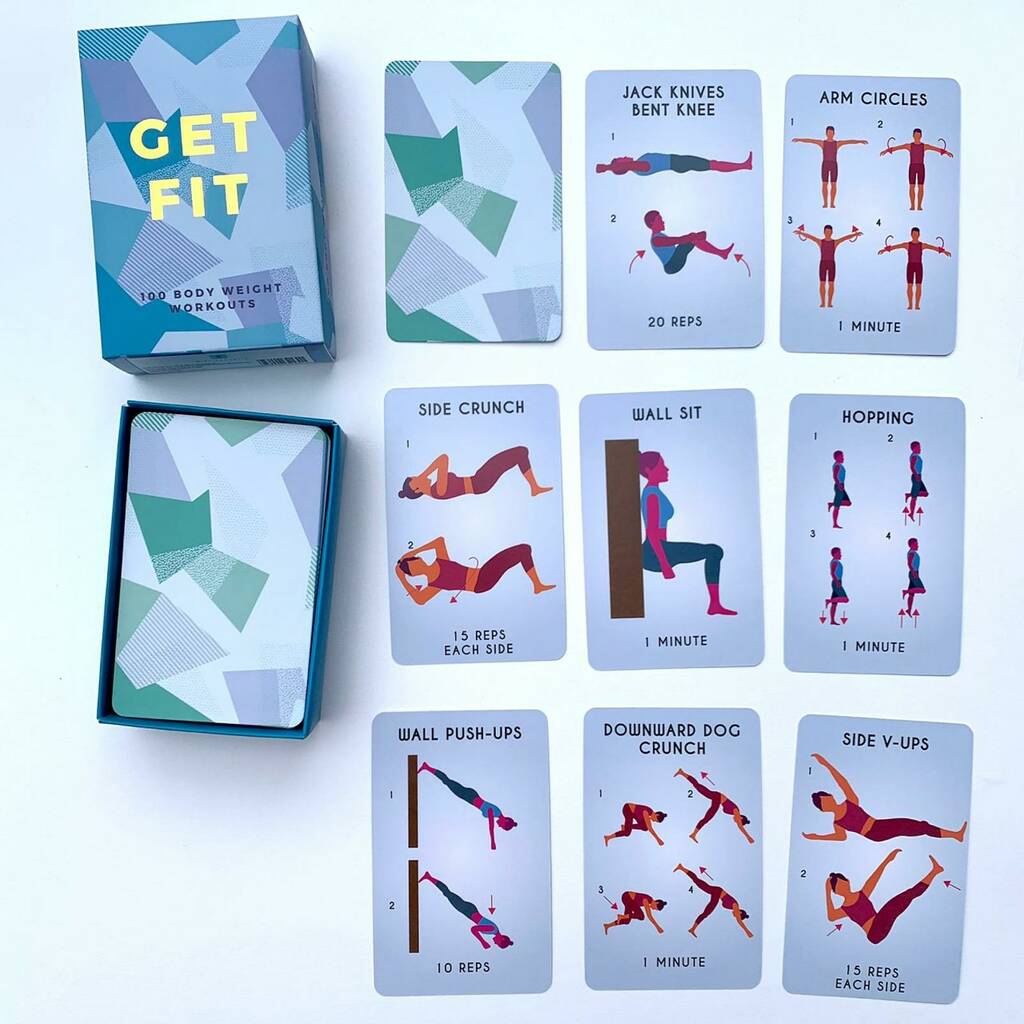 100 'Ways To Get Fit' Cards By Nest | notonthehighstreet.com