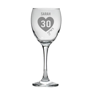 Personalised Birthday Themed Wine Glass, 7 of 7