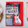 Father's Day Card For Dad With Rock Music Guitar Design, thumbnail 3 of 4