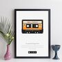Personalised Cassette Tape Print, thumbnail 1 of 10