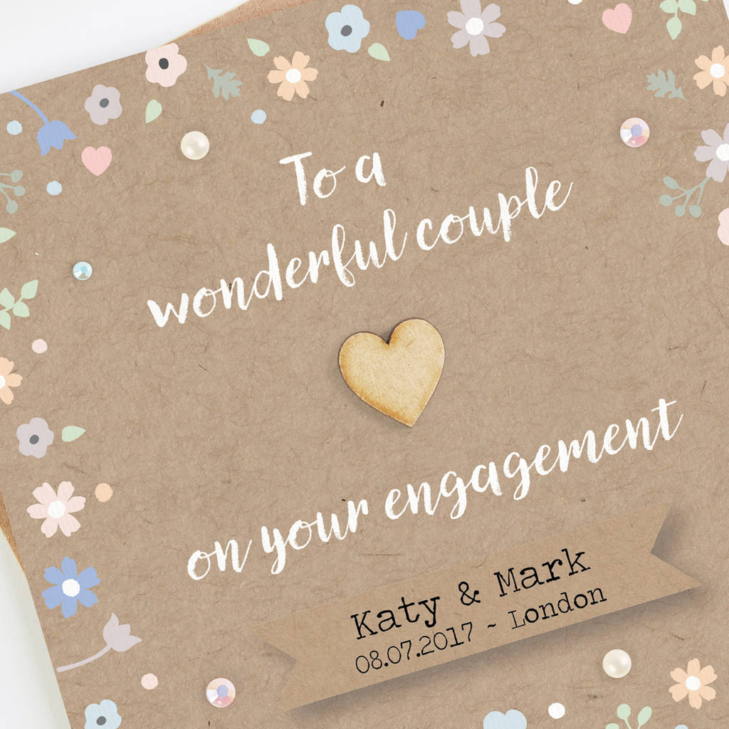 Personalised Engagement Cards By LOOM Weddings