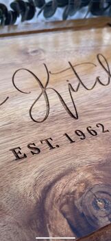 Personalised Engraved Acacia Wood Cheese Board, 3 of 9