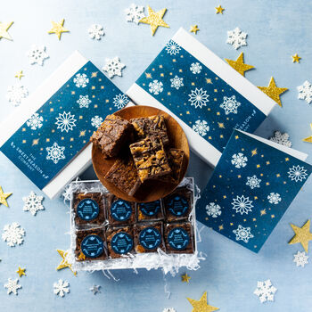 Christmas 'Snowflakes' Gluten Free Luxury Brownies, 3 of 3