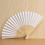 White Wedding Fans – Pack Of 10, thumbnail 2 of 4