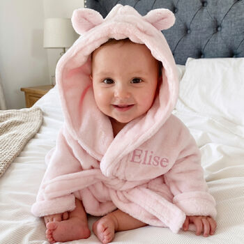 Personalised Dressing Gown And Blanket Baby Girl Hamper, 8 of 12