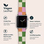 Y2k Colour Check Vegan Leather Apple Watch Band, thumbnail 2 of 7