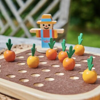 Personalised Wooden Childs Vegetable Patch Solitaire, 3 of 4