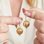 Gold And Silver Ball Boho Filigree Drop Earrings, thumbnail 4 of 9