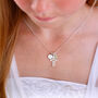 Girl's Personalised Silver Cross Christening Necklace, thumbnail 1 of 9