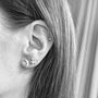 Two Pairs Of Star And Moon Earrings In Sterling Silver, thumbnail 3 of 8