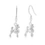 Sterling Silver Poodle 3D Earrings, thumbnail 2 of 5