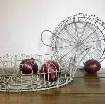 Pair Of Round Wire Trays, 2 of 4