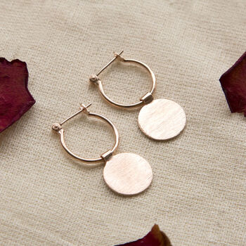 Rose Gold Plated Silver Omega Drop Earrings, 2 of 4