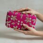 Hot Pink Pearl Rectangular Clutch Bag, thumbnail 1 of 9