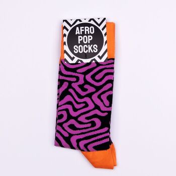 Roots Purple Afropop Socks, 5 of 5