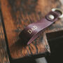 Personalised Leather Loop Keyring For Dad, thumbnail 6 of 9