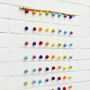 Rainbow Felt Ball Wall Hanging, thumbnail 2 of 4