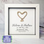 Personalised 4th Anniversary Gift Framed Linen Heart, thumbnail 1 of 6