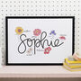 Floral Personalised Name Print, thumbnail 3 of 9