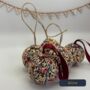 Handmade Fabric Christmas Baubles 6cm, Ribbon Loop, thumbnail 3 of 12