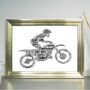 Motocross Motorbike And Rider Personalised Print, thumbnail 1 of 2