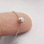 Sterling Silver Single Bead Collar Necklace, thumbnail 3 of 12