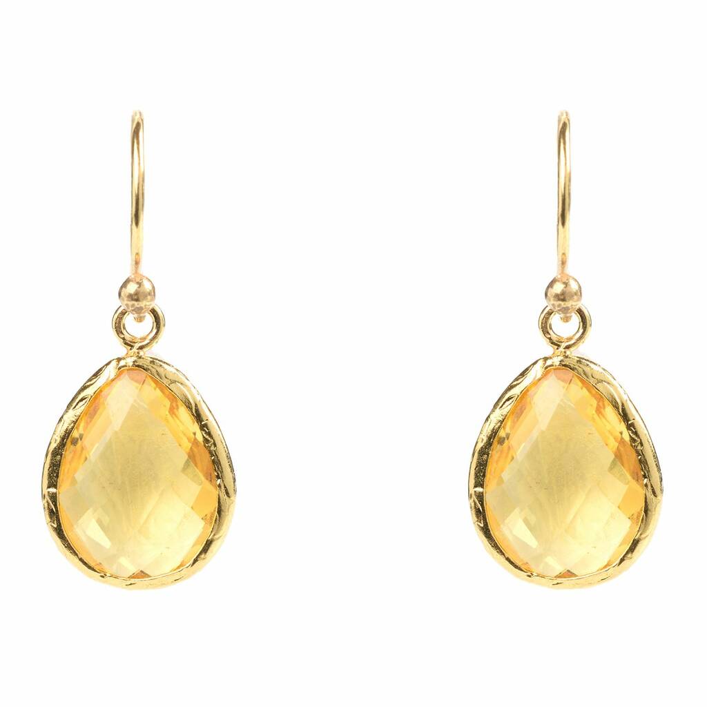 Petite Drop Earring Gold Plated 925 Sterling Silver By Latelita