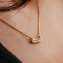 Personalised 9ct Gold Family Birthstone Bar Necklace, thumbnail 1 of 7