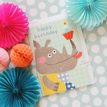 Happy Birthday Rhino Card, 6 of 7