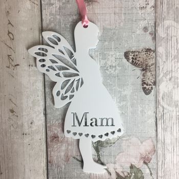 Fairy Angel White Memorial Personalised Decoration, 2 of 2