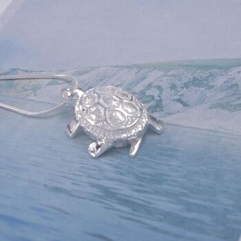 Sterling Silver Turtle Pendant, 4 of 5