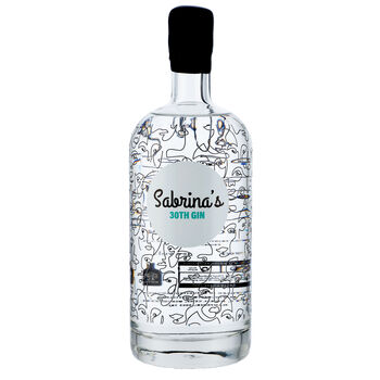 Personalised Line Face 75cl Gin/Vodka Bottle, 2 of 7