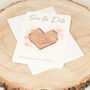 Wedding Geometric Heart Mirror Save The Date Magnet, thumbnail 1 of 7