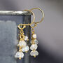 White Diamond And Moonstone Earrings, thumbnail 2 of 9