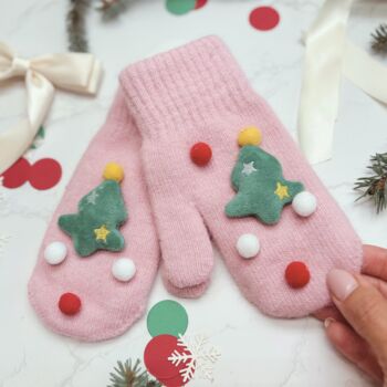 Christmas Eve Gift Box For Kids – Pink Mug, Cosy Gloves, Toy And Chocolate Treat, 5 of 12