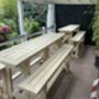 Bar Style Dining Table And Benches Treated, thumbnail 4 of 12