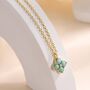 Aqua Green Opal Hydrangea Pendant Necklace, thumbnail 4 of 12