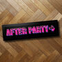 'After Party' Neon Style Framed Typographic Print, thumbnail 3 of 3
