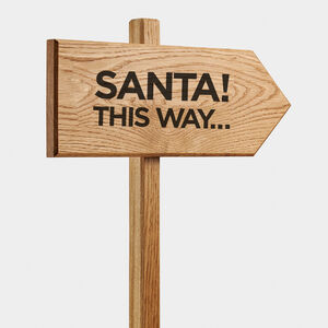 Santa Believe In Christmas Personalised Free Standing Hanging Plaque Wooden Sign