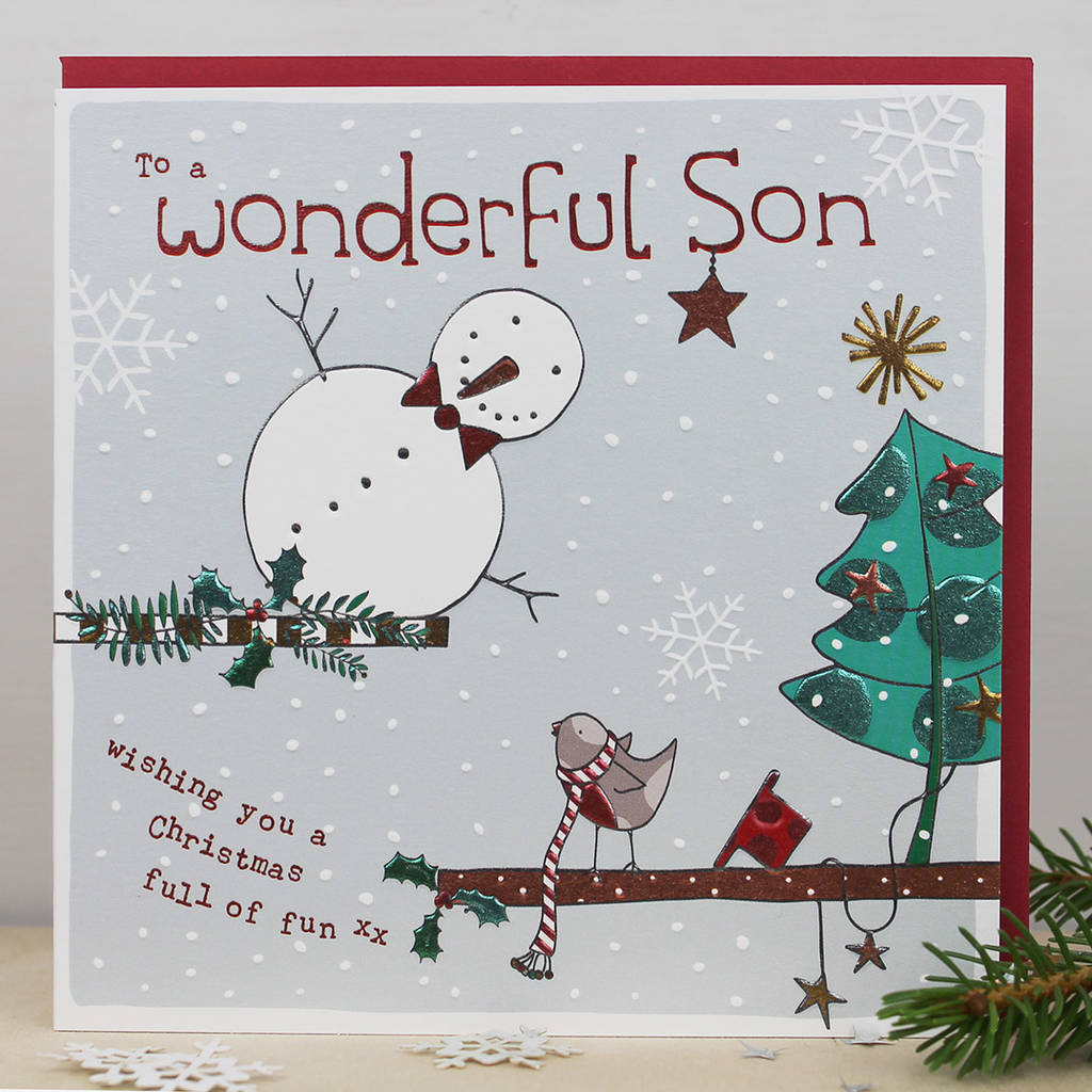 Christmas Card For A Son By Molly Mae