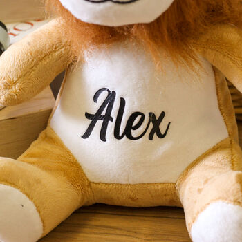 Personalised Lion Teddy Bear Cuddly Toy For Kids, 2 of 5