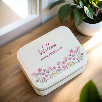 Personalised Floral Travel Jewellery Box, 2 of 6