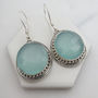 Large Faceted Chalcedony Earrings, thumbnail 1 of 5