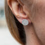 Sterling Silver Textured Circle Studs, thumbnail 1 of 9