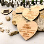 Save The Date Wooden Heart Token Fridge Magnet Invite, thumbnail 9 of 10