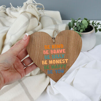 Hanging Wooden Be Kind Heart, 2 of 5