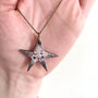 Sepia And Gold Star Necklace, thumbnail 2 of 3